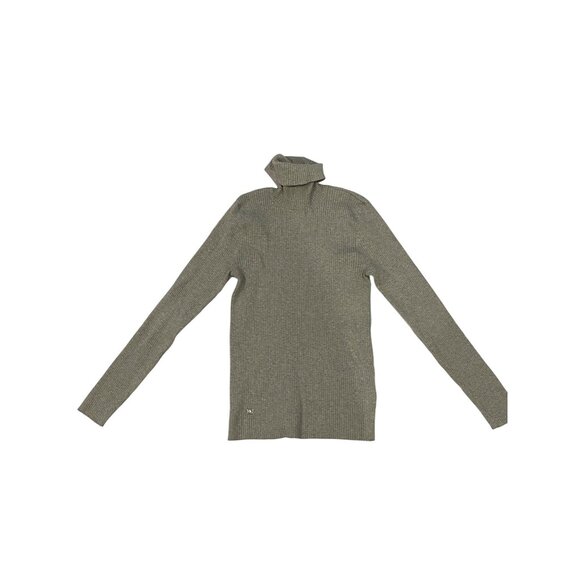 Lauren Ralph Lauren Gray Ribbed Turtleneck Sweater Medium - Picture 4 of 4